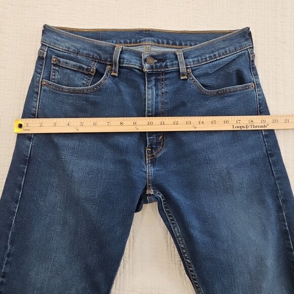 Levi's 506 Jeans Men's 33x32 Medium Wash Comfort Stretch Straight Leg Mid-Rise - Picture 9 of 16